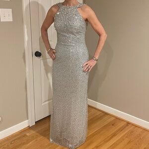 Size 6 floor length sequin Rickie Freeman formal gown